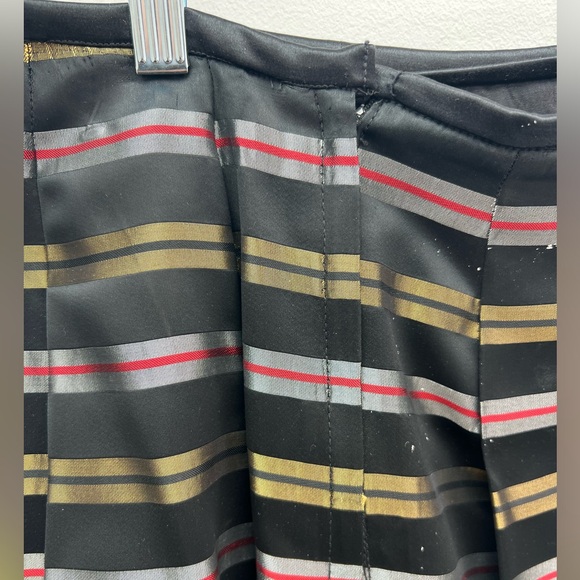 Vintage large Victor Costa for Saks Fifth Avenue black and metallic a-line skirt - Picture 7 of 9